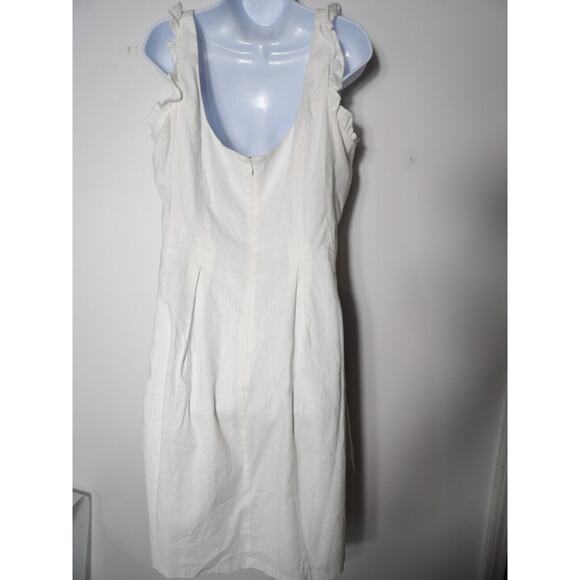 INC International Concepts 14 Dress White A Line Cottage Core Lace Up NWT - Picture 6 of 15
